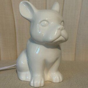 7" FRENCH BULLDOG night light white TARGET ceramic Boston terrier home decor dog